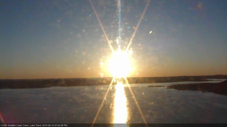 Lake Travis webcam, April 14, 2019 6:45 PM CT