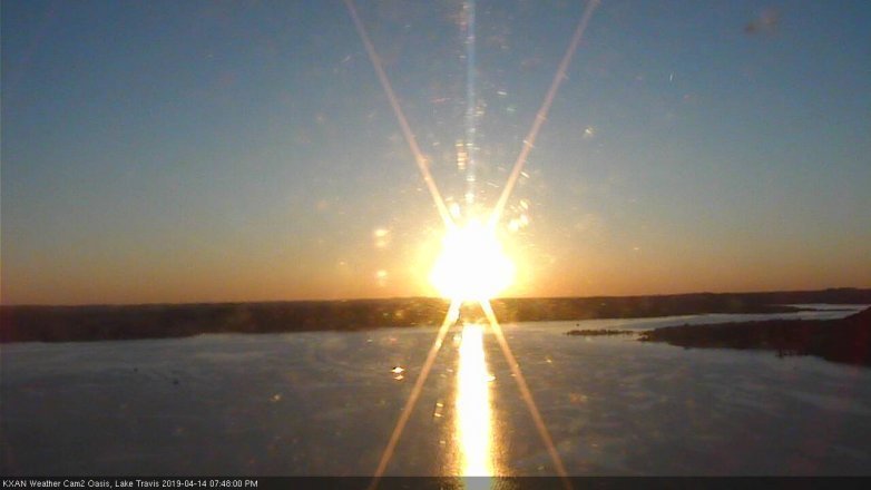 Lake Travis webcam, April 14, 2019 6:50 PM CT