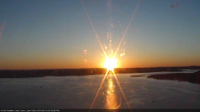 Lake Travis webcam, April 14, 2019 6:55 PM CT