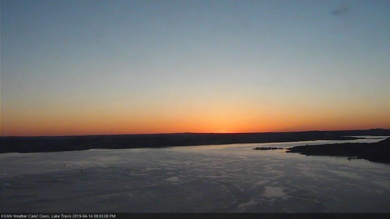 Lake Travis webcam, April 14, 2019 7:05 PM CT