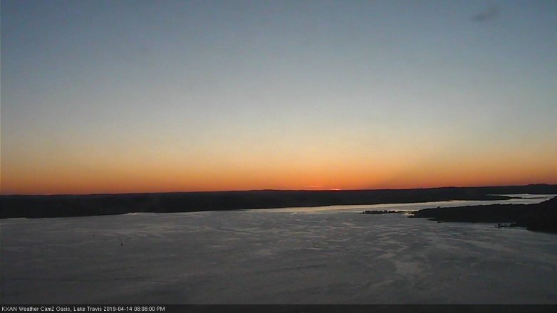 Lake Travis webcam, April 14, 2019 7:10 PM CT