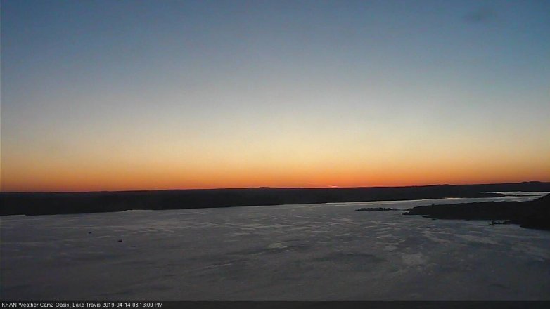 Lake Travis webcam, April 14, 2019 7:15 PM CT