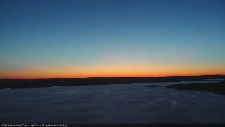 Lake Travis webcam, April 14, 2019 7:25 PM CT