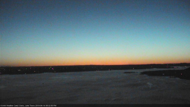 Lake Travis webcam, April 14, 2019 7:35 PM CT