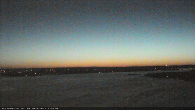 Lake Travis webcam, April 14, 2019 7:40 PM CT