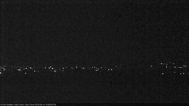 Lake Travis webcam, April 14, 2019 9:10 PM CT