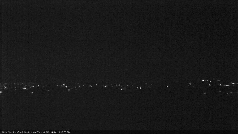 Lake Travis webcam, April 14, 2019 9:55 PM CT