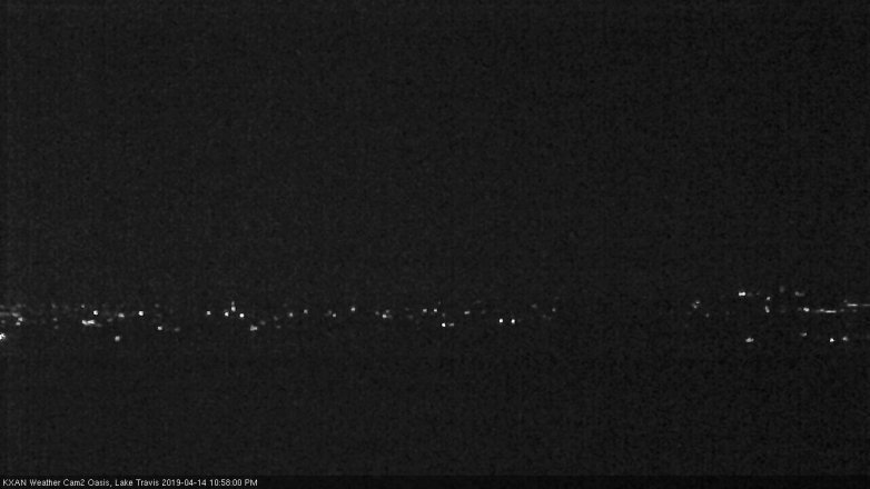 Lake Travis webcam, April 14, 2019 10:00 PM CT