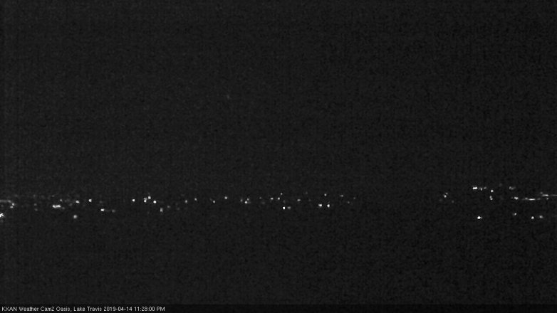 Lake Travis webcam, April 14, 2019 10:30 PM CT