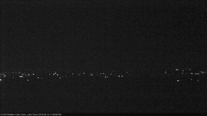 Lake Travis webcam, April 14, 2019 11:00 PM CT