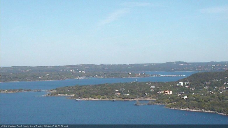 Lake Travis webcam, April 15, 2019 9:05 AM CT