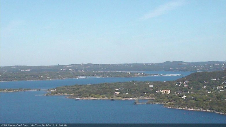 Lake Travis webcam, April 15, 2019 9:15 AM CT