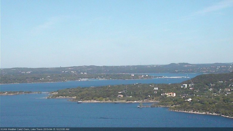 Lake Travis webcam, April 15, 2019 9:25 AM CT