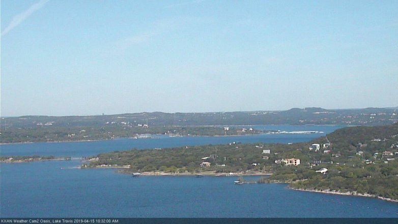 Lake Travis webcam, April 15, 2019 9:35 AM CT