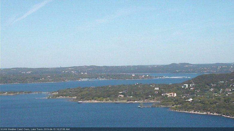 Lake Travis webcam, April 15, 2019 9:40 AM CT