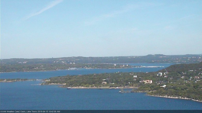 Lake Travis webcam, April 15, 2019 9:45 AM CT