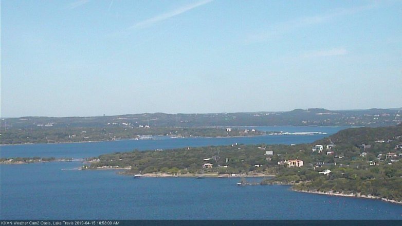 Lake Travis webcam, April 15, 2019 9:55 AM CT