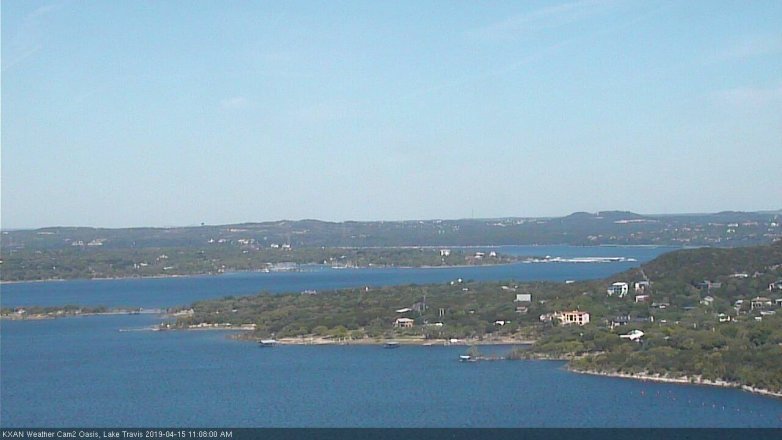 Lake Travis webcam, April 15, 2019 10:10 AM CT
