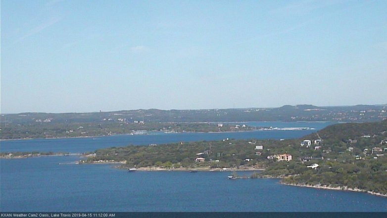 Lake Travis webcam, April 15, 2019 10:15 AM CT