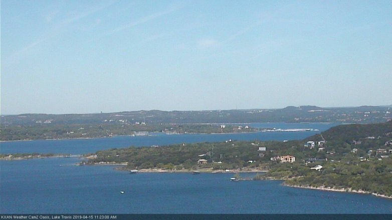 Lake Travis webcam, April 15, 2019 10:25 AM CT