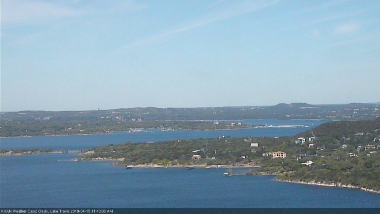 Lake Travis webcam, April 15, 2019 10:45 AM CT