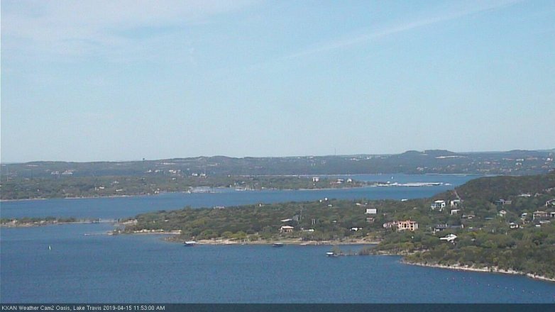 Lake Travis webcam, April 15, 2019 10:55 AM CT