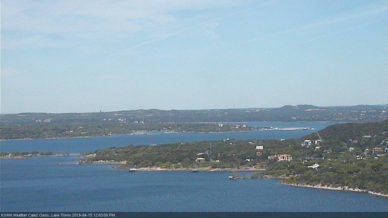 Lake Travis webcam, April 15, 2019 11:05 AM CT