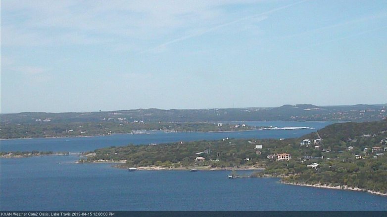Lake Travis webcam, April 15, 2019 11:10 AM CT