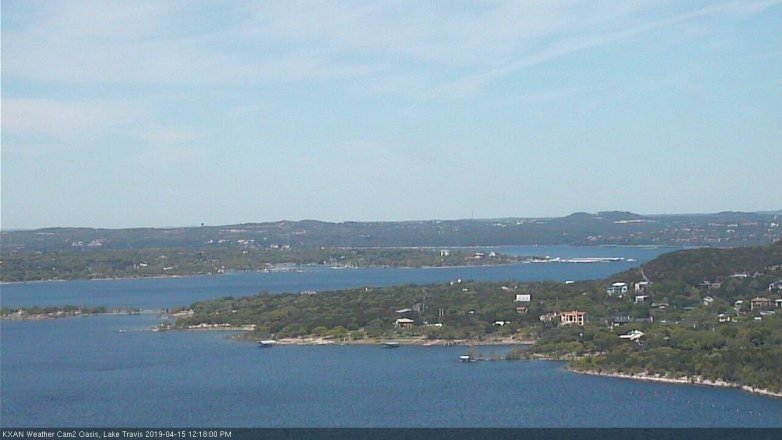 Lake Travis webcam, April 15, 2019 11:20 AM CT