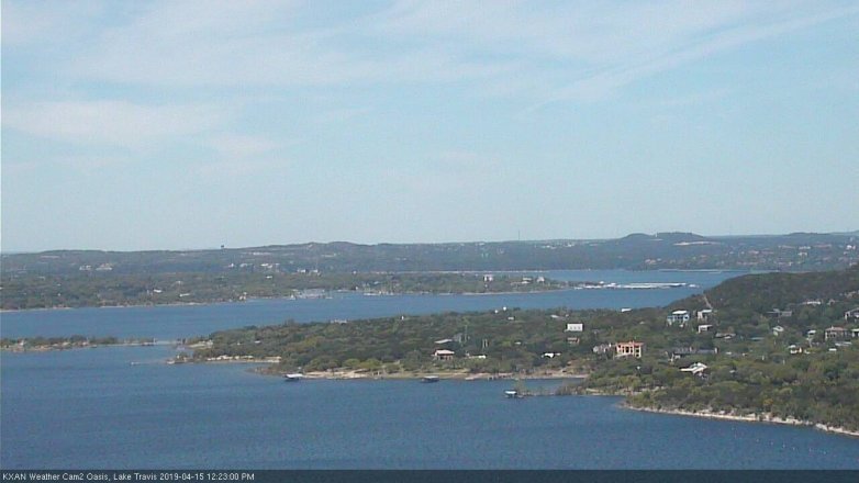 Lake Travis webcam, April 15, 2019 11:25 AM CT