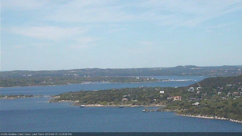 Lake Travis webcam, April 15, 2019 11:30 AM CT