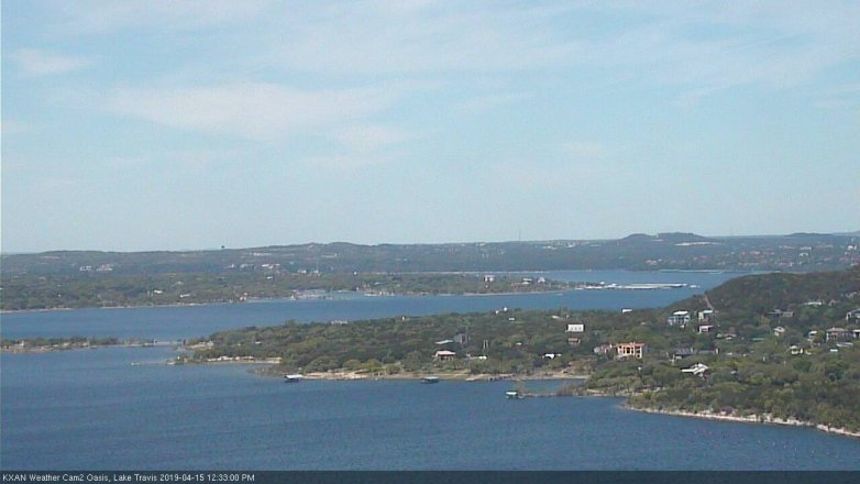 Lake Travis webcam, April 15, 2019 11:35 AM CT