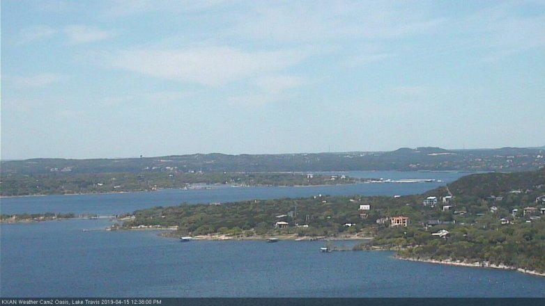 Lake Travis webcam, April 15, 2019 11:40 AM CT