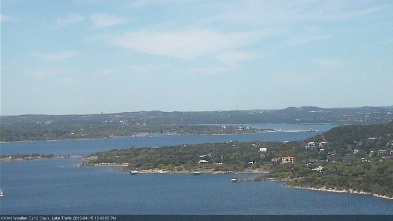 Lake Travis webcam, April 15, 2019 11:45 AM CT