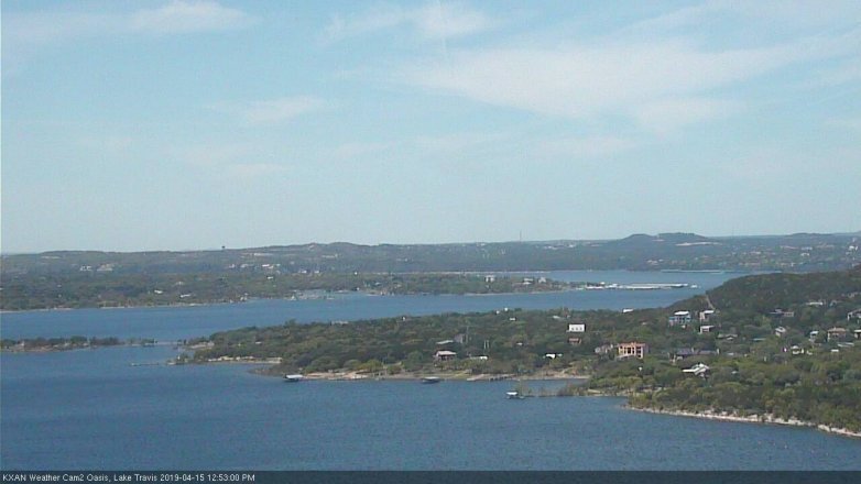 Lake Travis webcam, April 15, 2019 11:55 AM CT