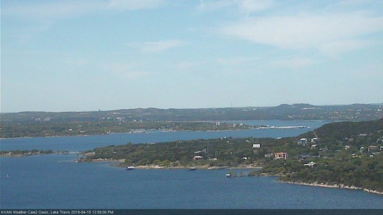 Lake Travis webcam, April 15, 2019 12:00 PM CT