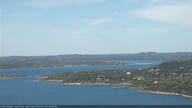 Lake Travis webcam, April 15, 2019 12:05 PM CT