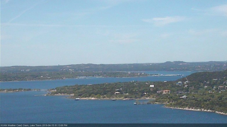 Lake Travis webcam, April 15, 2019 12:15 PM CT