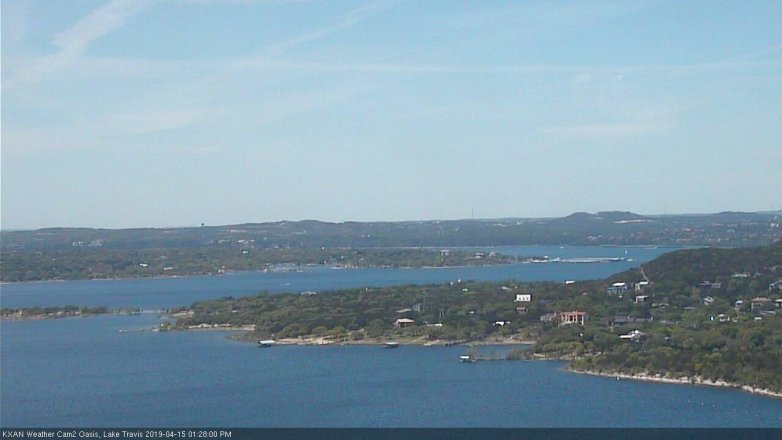 Lake Travis webcam, April 15, 2019 12:30 PM CT