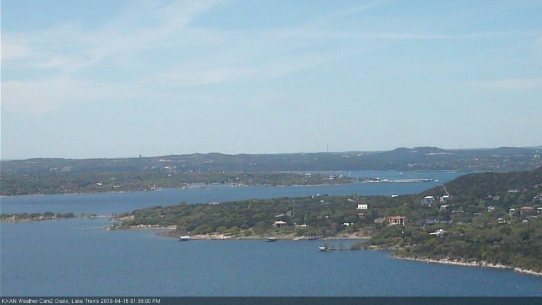 Lake Travis webcam, April 15, 2019 12:40 PM CT