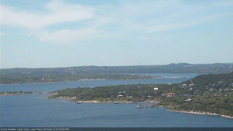 Lake Travis webcam, April 15, 2019 12:55 PM CT