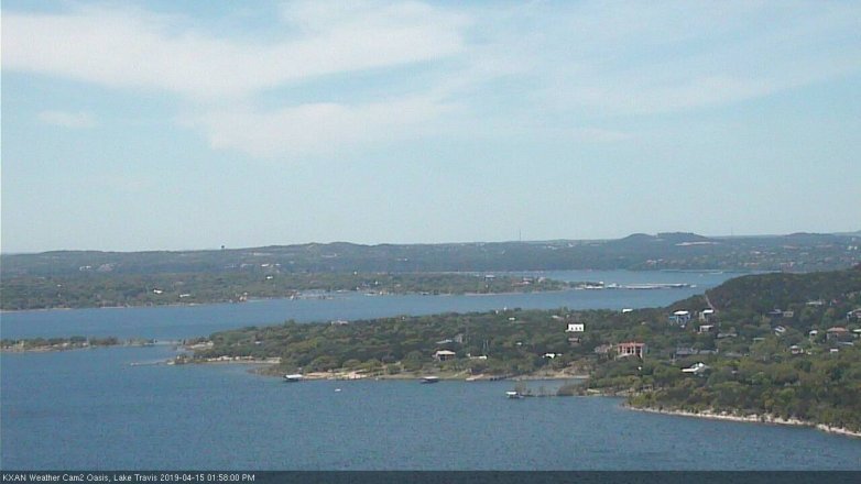 Lake Travis webcam, April 15, 2019 1:00 PM CT