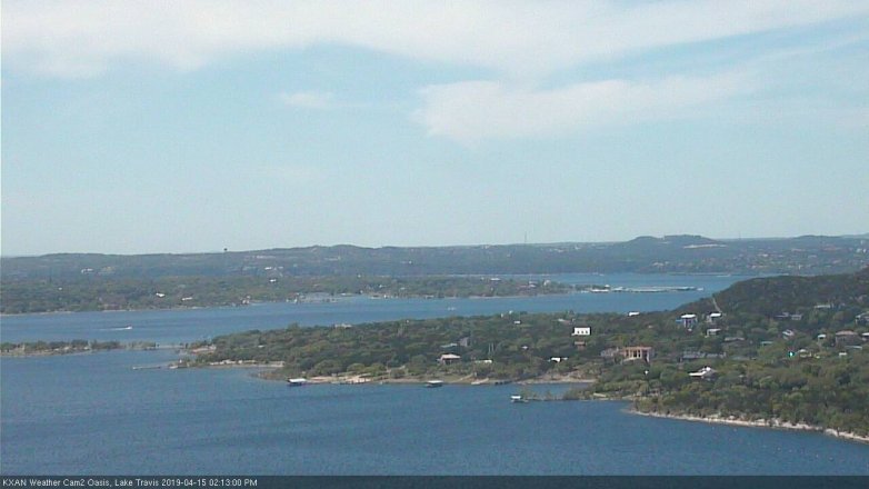Lake Travis webcam, April 15, 2019 1:15 PM CT