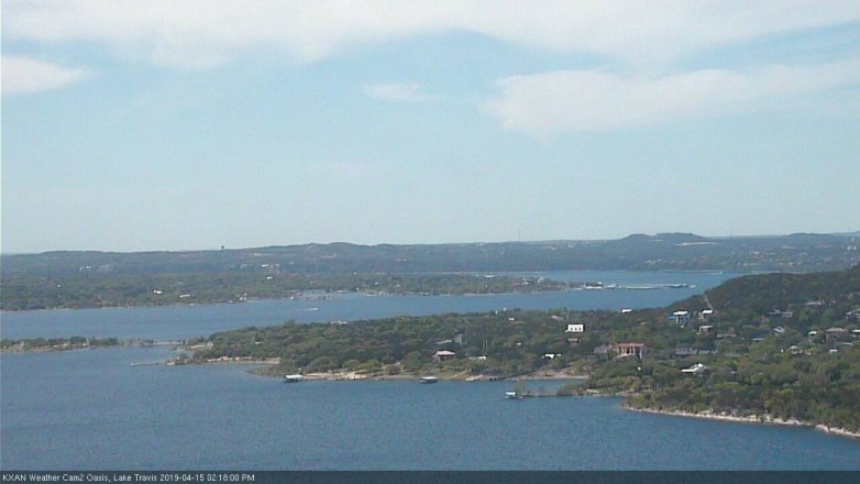 Lake Travis webcam, April 15, 2019 1:20 PM CT