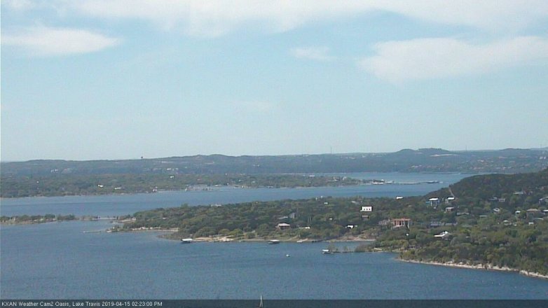 Lake Travis webcam, April 15, 2019 1:25 PM CT
