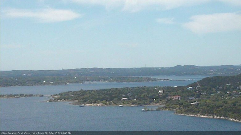 Lake Travis webcam, April 15, 2019 1:30 PM CT