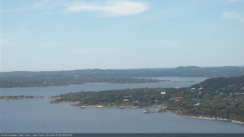 Lake Travis webcam, April 15, 2019 1:40 PM CT