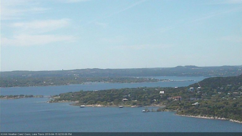 Lake Travis webcam, April 15, 2019 1:55 PM CT