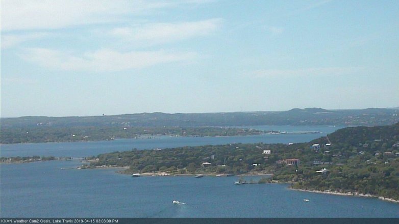 Lake Travis webcam, April 15, 2019 2:05 PM CT