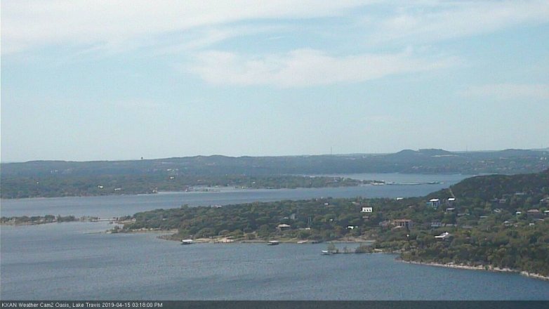 Lake Travis webcam, April 15, 2019 2:20 PM CT